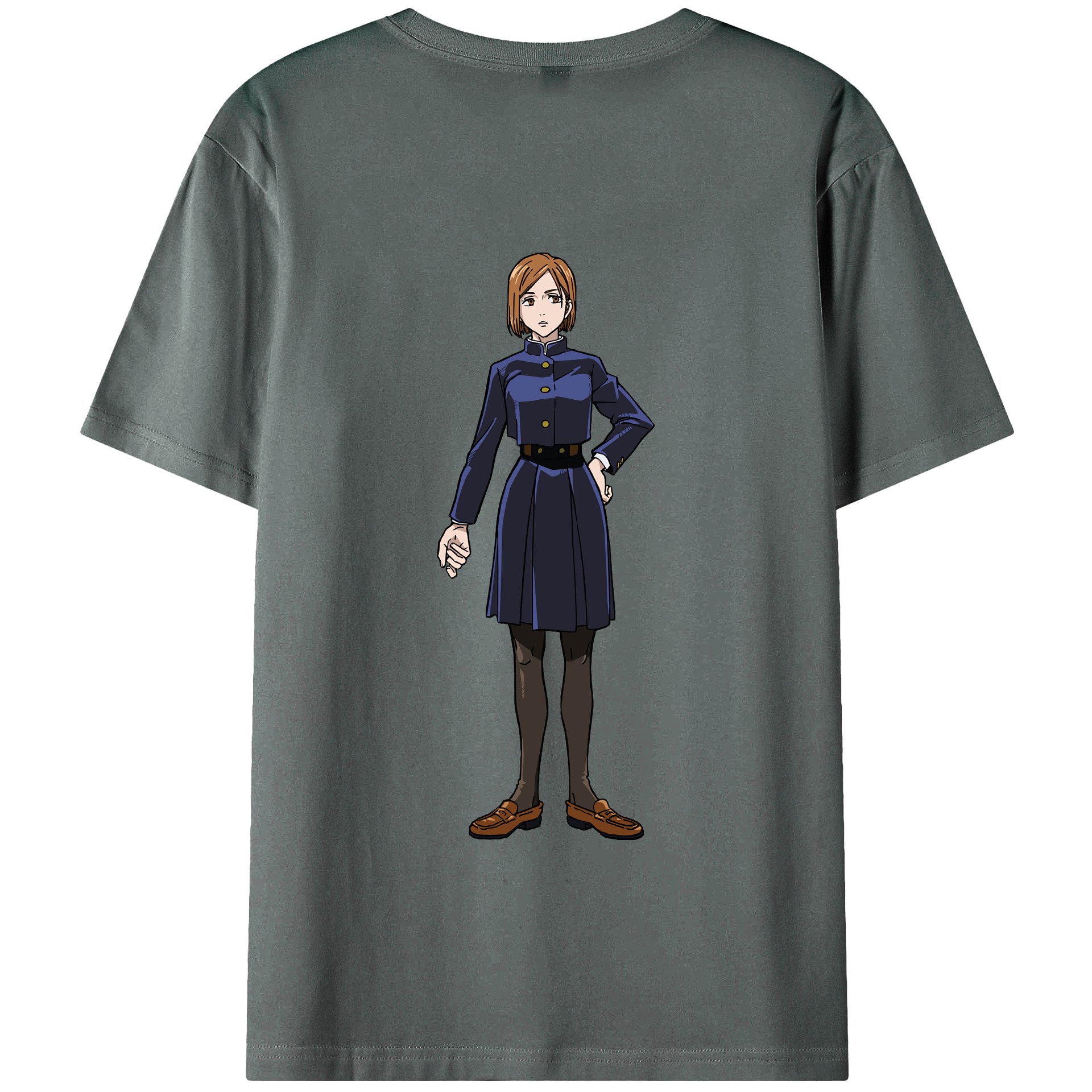 （画像用） 呪術廻戦 Jujutsu Kaisen 綿100％ メンズ半袖Tシャツ（バックプリント） 通気性